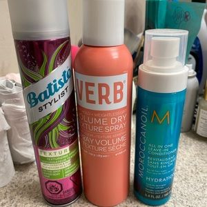 3 piece set: Batiste, MoroccanOil and Verb sprays